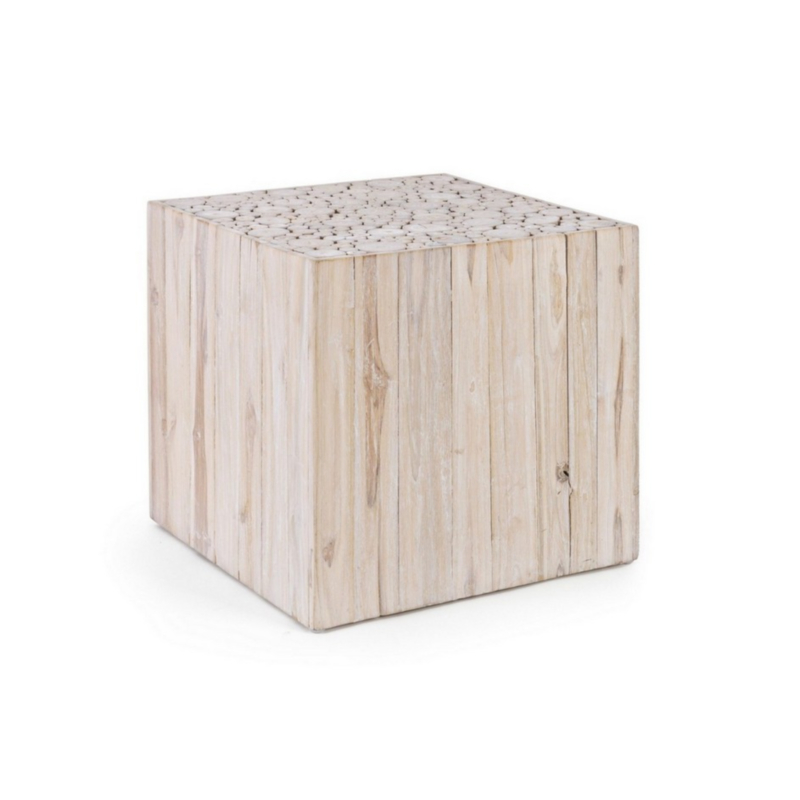 TAVOLINO ERMITAS BIANCO 45.5X45.5